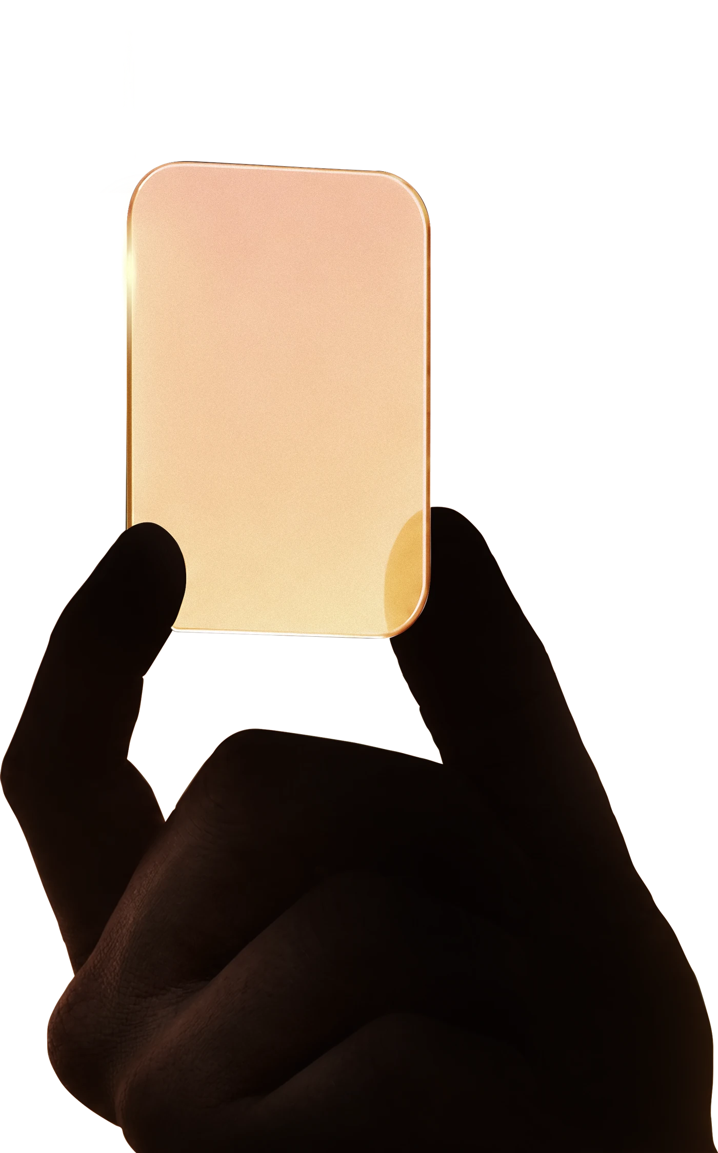A hand holding the Nooklab AI screen